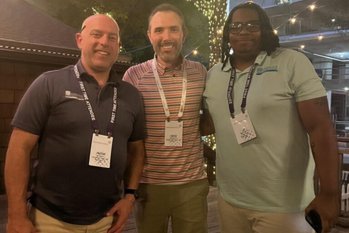 Q-Jason Gay H.B. Neild Consruction CFO Jason Gay, Captive Resources Sr. VP of Risk Services David Netti and H.B. Neild Safety Director Quais “Q” Savoir attend the GCI Risk Control Workshop.
